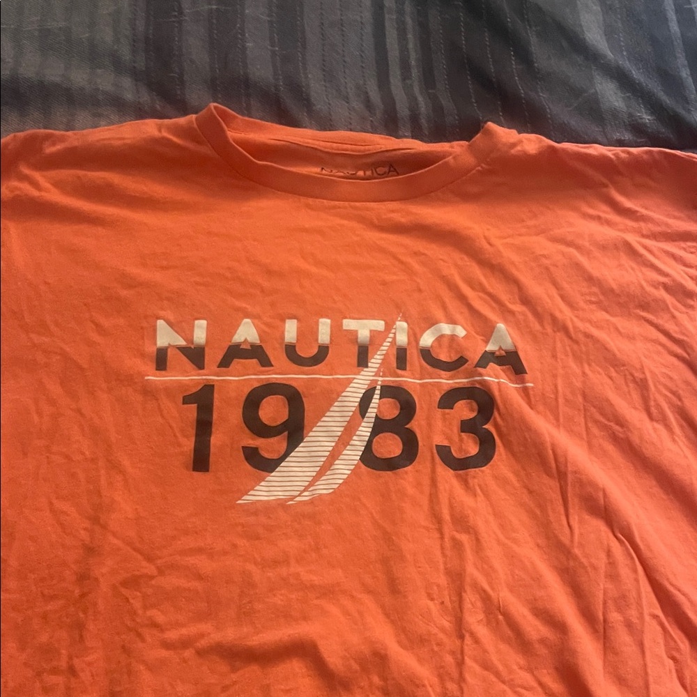 Nautica Orange1983 Graphic Crewneck Tee